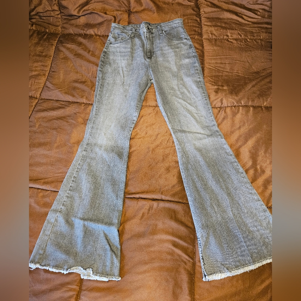 Womens Lee Black Denim Flare Jeans